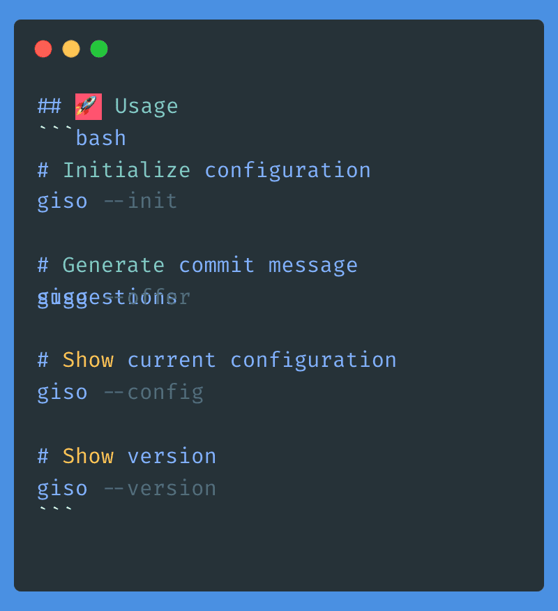 giso - Git Super Commit Offer